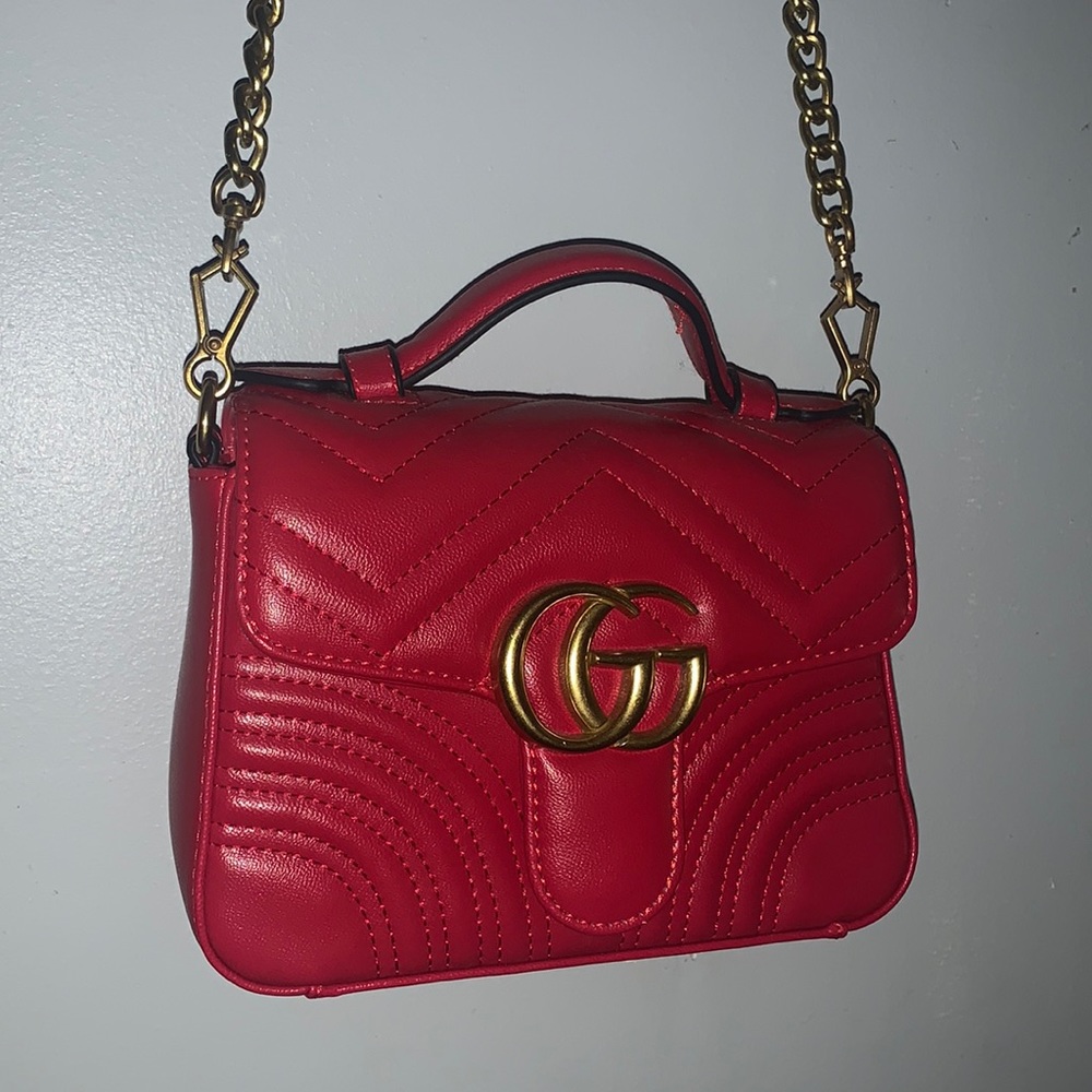 Gucci mini bag, cherry red